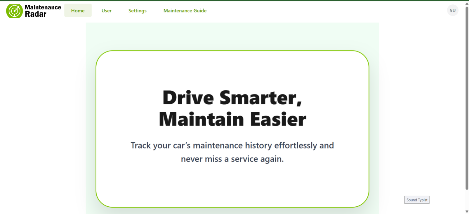 MaintenanceRadar app screenshot