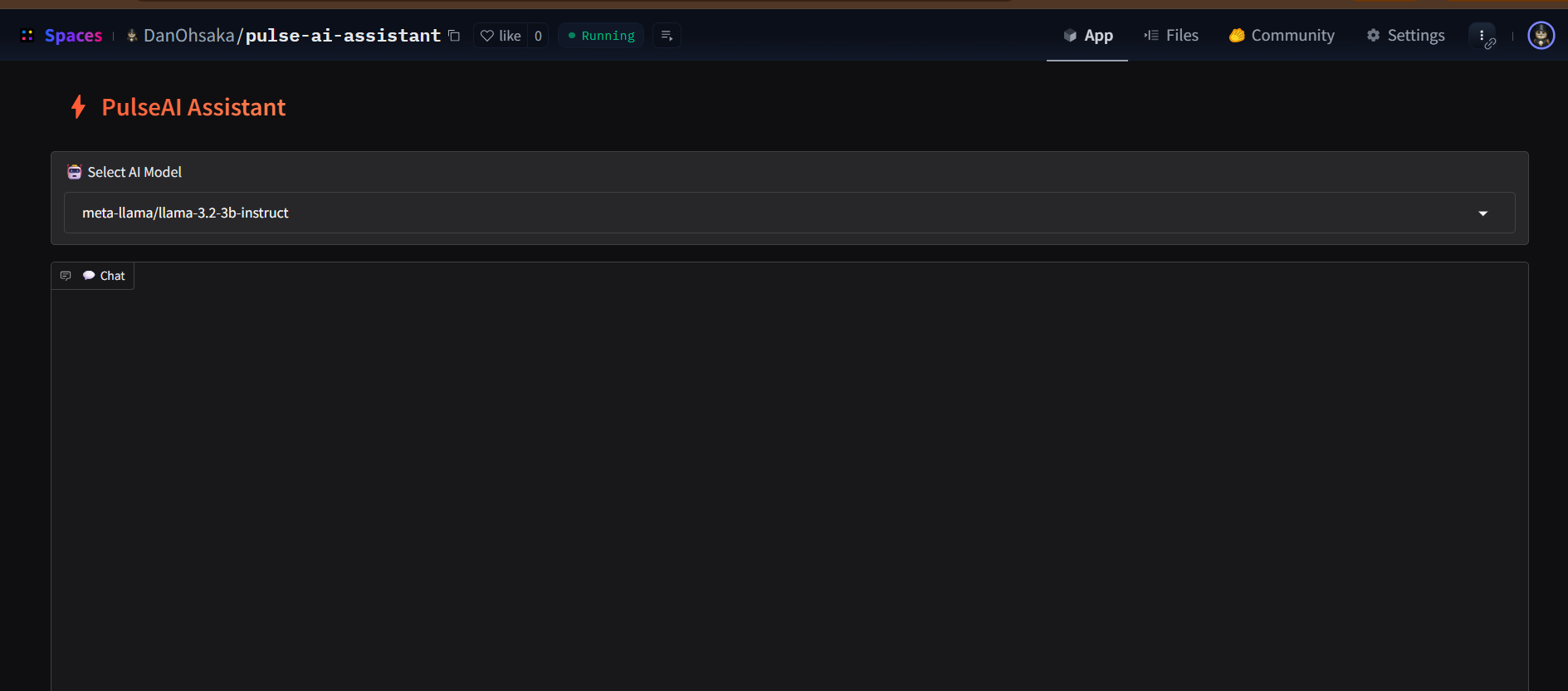 PulseAI web app screenshot